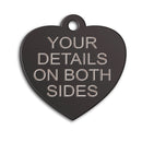 Aluminium Heart Pet Tag - Lightweight pet id tags - Pet-id-tags.co.uk
