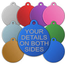 Aluminium Disc Pet Tag with Tab - Pet-id-tags.co.uk