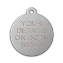 Aluminium Disc Pet Tag with Tab - Pet-id-tags.co.uk