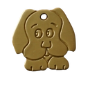 Brass or Nickel Dogface dog id tag - Pet-id-tags.co.uk