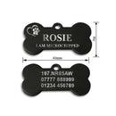 Bone Shaped Pet id tags Stainless Steel - Pet-id-tags.co.uk