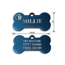 Bone Shaped Pet id tags Stainless Steel - Pet-id-tags.co.uk