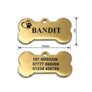 Bone Shaped Pet id tags Stainless Steel - Pet-id-tags.co.uk