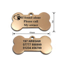Bone Shaped Pet id tags Stainless Steel - Pet-id-tags.co.uk