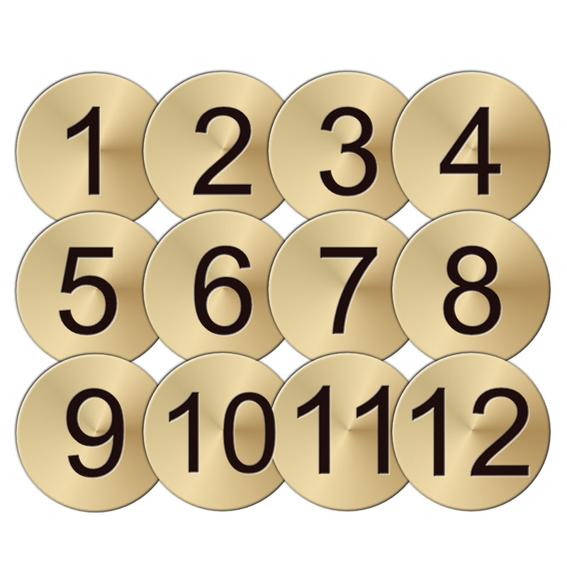 Brass Table Numbers 
