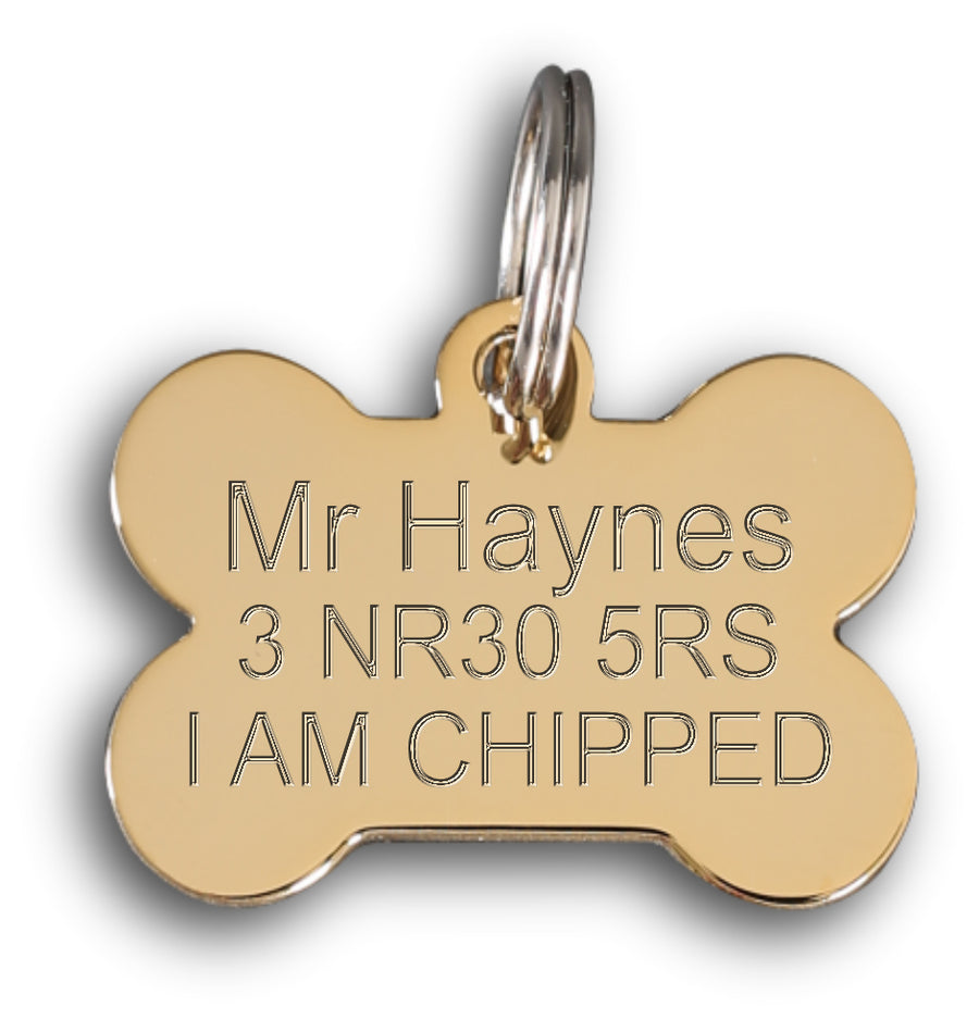 Gold id tags shop
