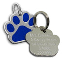 Glitter Paw-print Shape Tag | Glitter Pet Id Tags - Pet-id-tags.co.uk