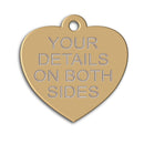 Aluminium Heart Pet Tag - Lightweight pet id tags - Pet-id-tags.co.uk