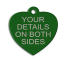 Aluminium Heart Pet Tag - Lightweight pet id tags - Pet-id-tags.co.uk