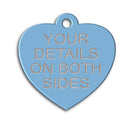 Aluminium Heart Pet Tag - Lightweight pet id tags - Pet-id-tags.co.uk