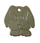 Brass or Nickel Dogface dog id tag - Pet-id-tags.co.uk