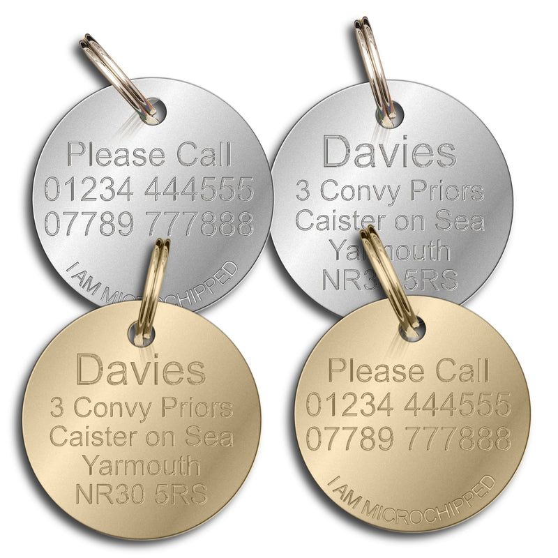 Traditional Pet id Tags - Dog name tags - Pet-id-tags.co.uk