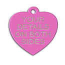 Aluminium Heart Pet Tag - Lightweight pet id tags - Pet-id-tags.co.uk
