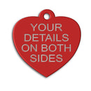 Aluminium Heart Pet Tag - Lightweight pet id tags - Pet-id-tags.co.uk