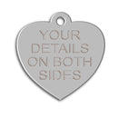 Aluminium Heart Pet Tag - Lightweight pet id tags - Pet-id-tags.co.uk