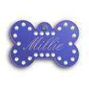 Diamante Bling Bone Pet id Tag - Pet-id-tags.co.uk