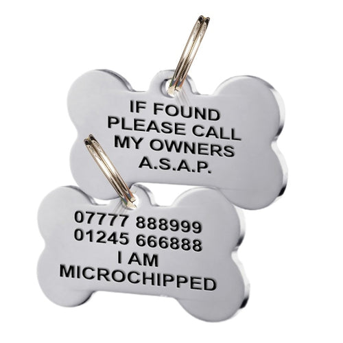 Stainless steel dog id tags top