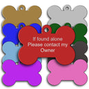 bone shaped pet id tag aluminium