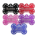 Diamante Bling Bone Pet id Tag - Pet-id-tags.co.uk