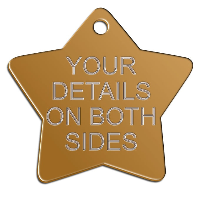 Star pet tag on sale