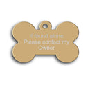 Aluminium bone shaped dog tags uk -  bone dog tag - Pet-id-tags.co.uk