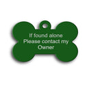 Aluminium bone shaped dog tags uk -  bone dog tag - Pet-id-tags.co.uk