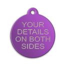 Aluminium Disc Pet Tag with Tab - Pet-id-tags.co.uk