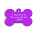 Aluminium bone shaped dog tags uk -  bone dog tag - Pet-id-tags.co.uk