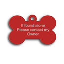 Aluminium bone shaped dog tags uk -  bone dog tag - Pet-id-tags.co.uk