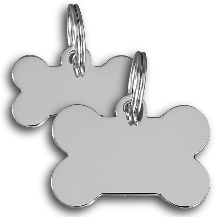 Luxury Silver Plated Bone Pet id Tag - Pet-id-tags.co.uk